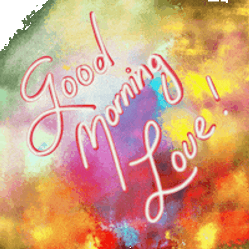 Buenos Dias Amor Popping Hearts Design GIF