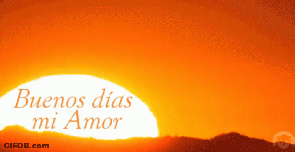Buenos Dias Amor Sunrise Clip Art GIF