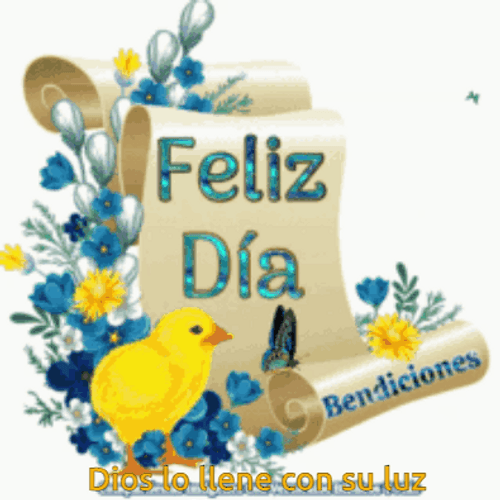 Buenos Dias Bendiciones Shimmering Mobile Artwork GIF