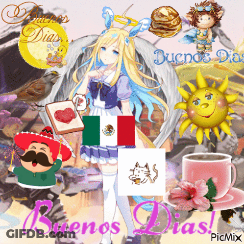 Buenos Dias Collage GIF