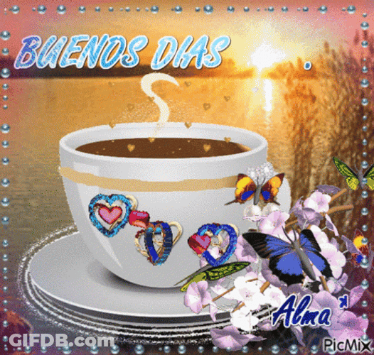 Buenos Dias Con Mariposas GIF