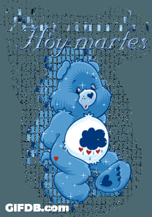 Buenos Dias Feliz Martes Blue Care Bears GIF