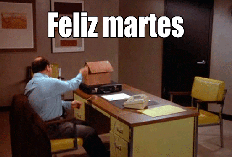 Buenos Dias Feliz Martes Drumming Office Guy GIF
