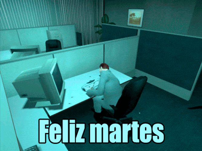Buenos Dias Feliz Martes Glitch Video Game GIF