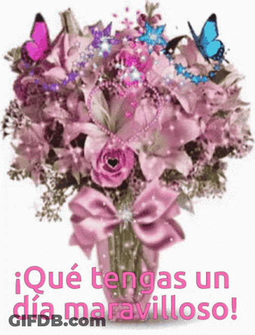 Buenos Dias Flores GIF