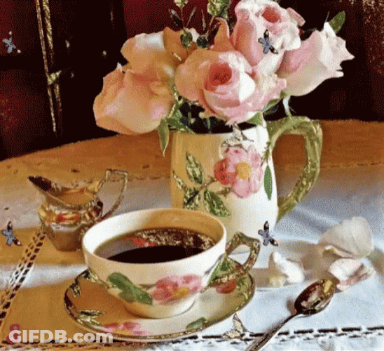 Buenos Dias Flores GIF