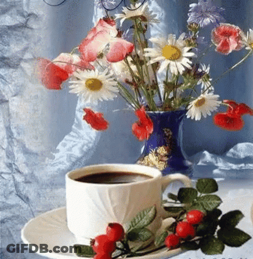 Buenos Dias Flores GIF