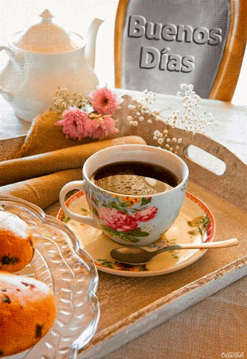 Buenos Dias Hot Coffee GIF