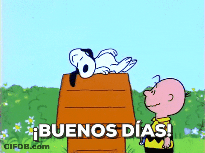 Buenos Dias Mi Amor Charlie Snoopy GIF