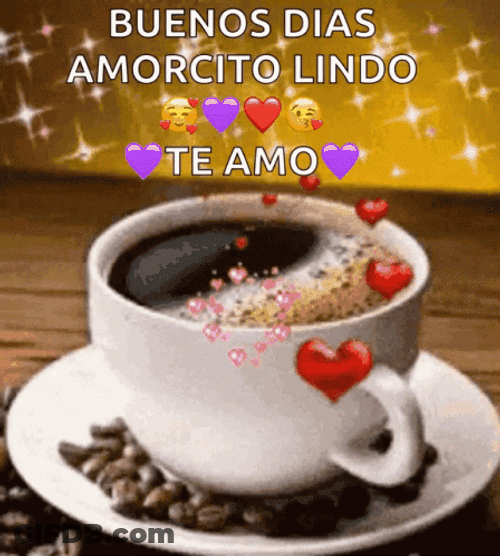Buenos Dias Mi Amor Coffee Cup GIF