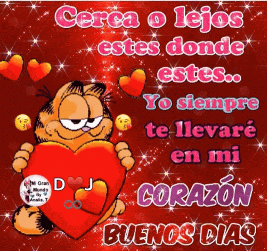 Buenos Dias Mi Amor Garfield GIF