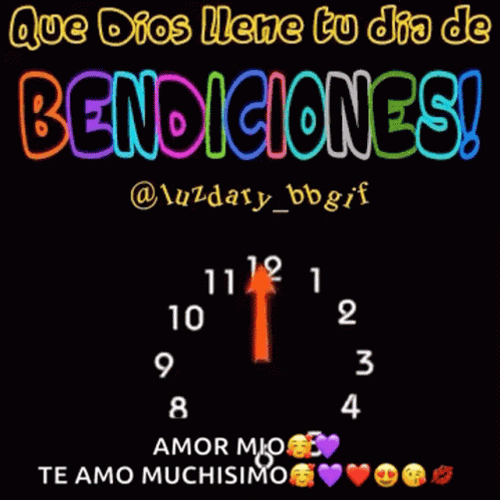 Buenos Dias Mi Amor Sun Clock GIF