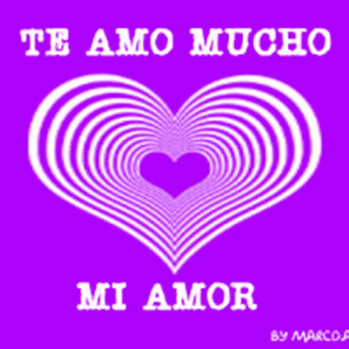 Buenos Dias Mi Amor Trippy Heart GIF