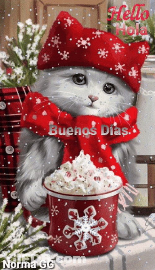 Buenos Dias Navideños GIF