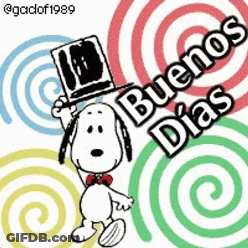 Buenos Dias Snoopy GIF