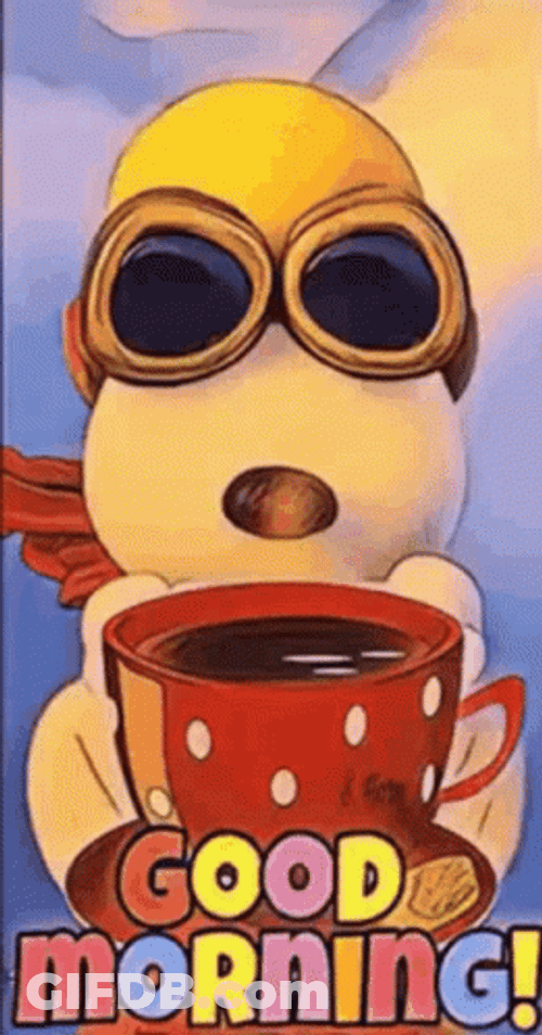 Buenos Dias Snoopy GIF