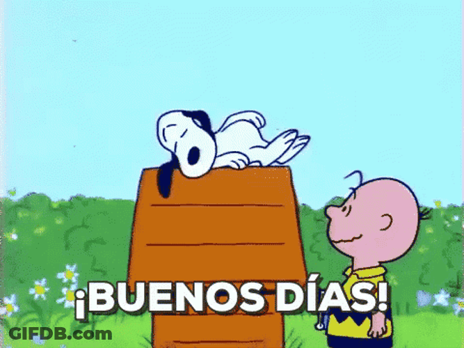 Buenos Dias Snoopy GIF