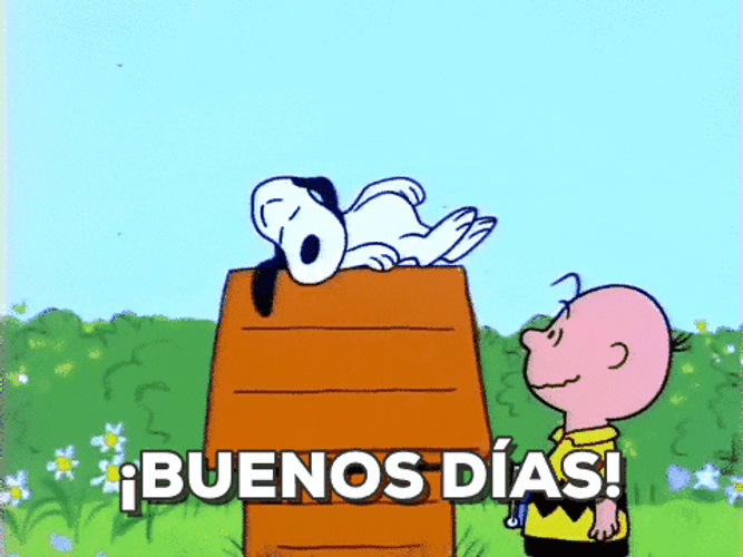Buenos Dias Snoopy GIF