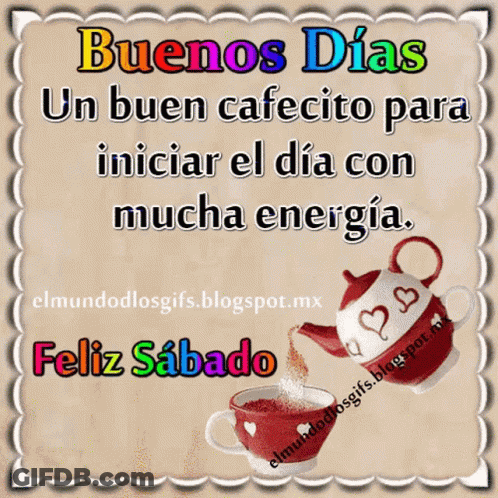 Buenos Días Un Buen Cafecito Para Iniciar El Día Con Mucha Energía GIF