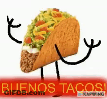 Buenos Tacos Taco Character GIF