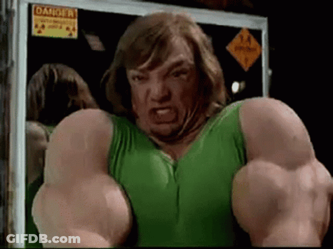 Buff Shaggy Flexing GIF