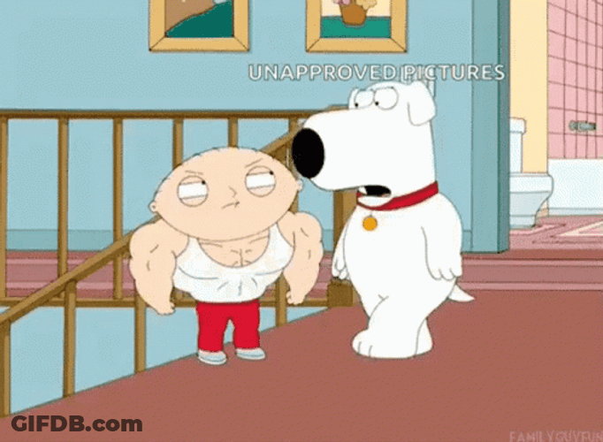 Buff Stewie Griffin On Steroids Family Guy GIF