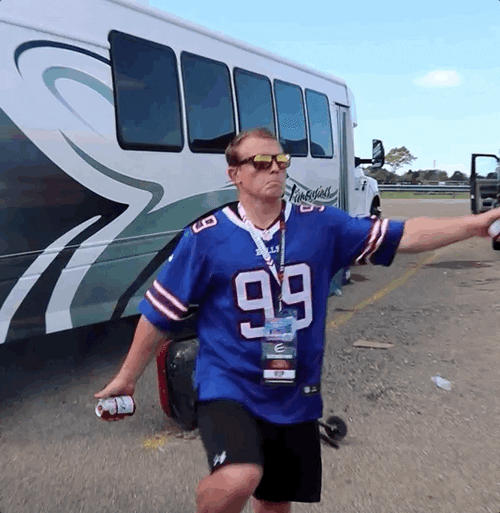 Buffalo Bills Drunk Fan Tailgate GIF