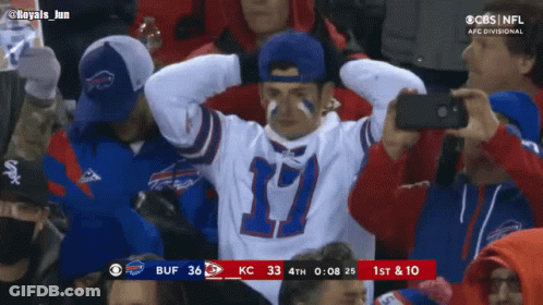 Buffalo Bills Fan Taking Selfie With Phone GIF