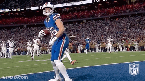 Buffalo Bills Football Player Holding Football GIF