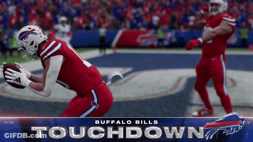 Buffalo Bills Football Player Running With Ball GIF
