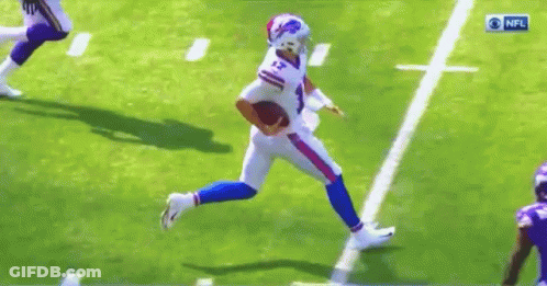 Buffalo Bills Football Player Running With Ball GIF