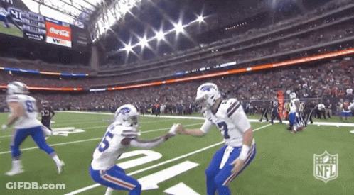Buffalo Bills Football Players Shaking Hands GIF