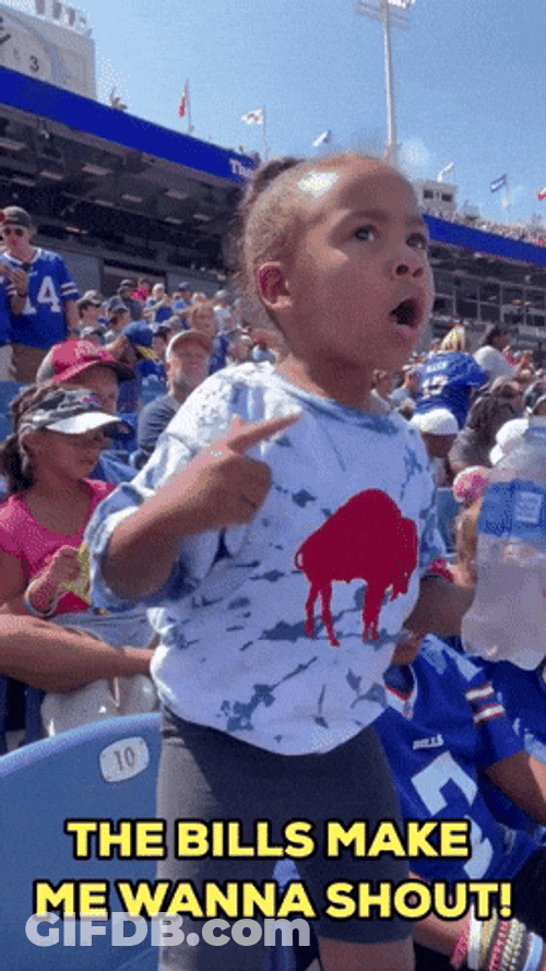 Buffalo Bills Kid Fan Make Me Shout GIF