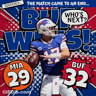 Buffalo Bills Player Holding Football Saying Whos Next GIF
