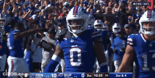 Buffalo Bills Player Number 0 In Front Of Crowd GIF