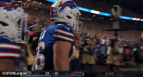 Buffalo Bills Player On Sidelines GIF