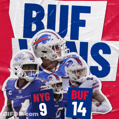 Buffalo Bills Players Holding Up Signs GIF