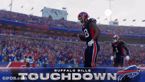 Buffalo Bills Touchdown Poster With Football Player GIF