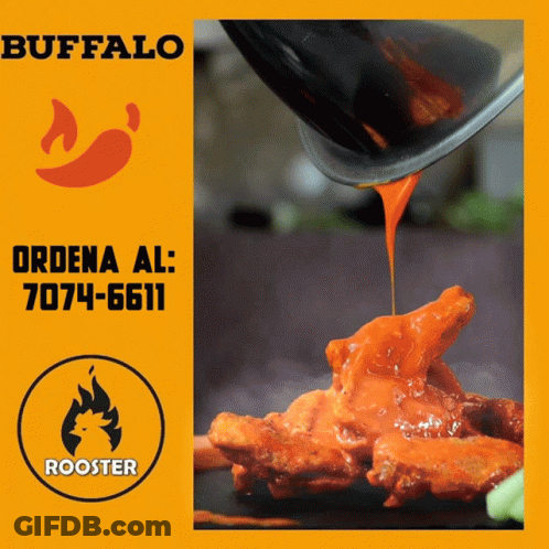 Buffalo Chicken Wings Advertisement GIF