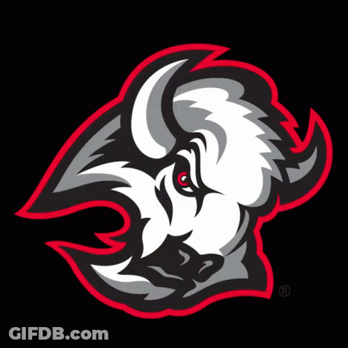 Buffalo Head Sports Team Logo GIF