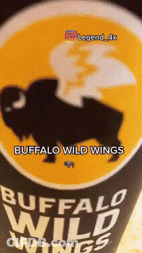 Buffalo Wild Wings Bottle With Bison GIF