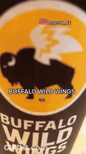 Buffalo Wild Wings Cup With Buffalo GIF