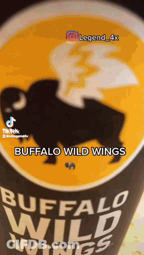 Buffalo Wild Wings Cup With Buffalo GIF