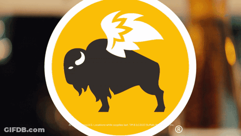 Buffalo Wild Wings Logo Bison GIF