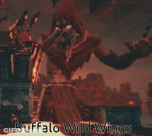 Buffalo Wild Wings Poster With Monster GIF