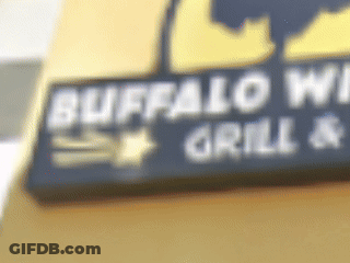Buffalo Wing Grill Sign GIF