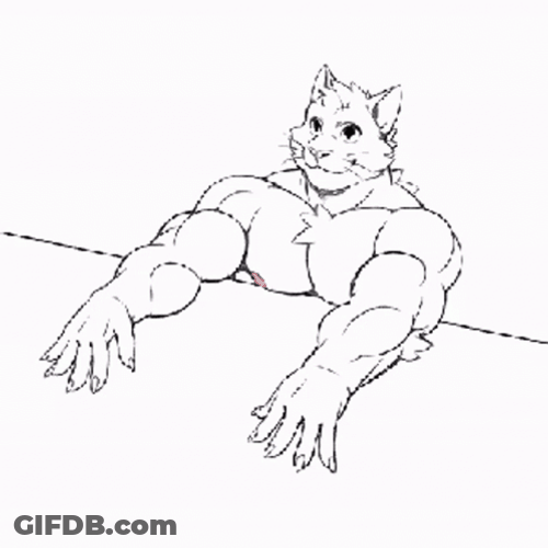 Buffed Bongo Cat Tapping GIF