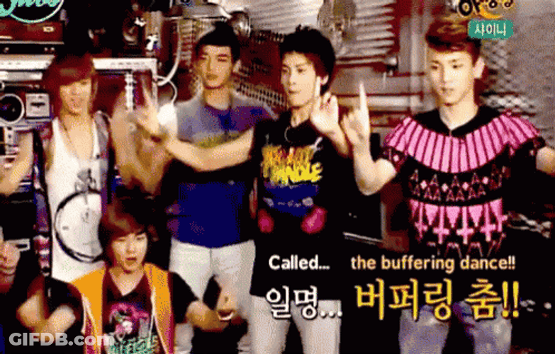 Buffering Dance Funny Shinee KPop Boy Group GIF