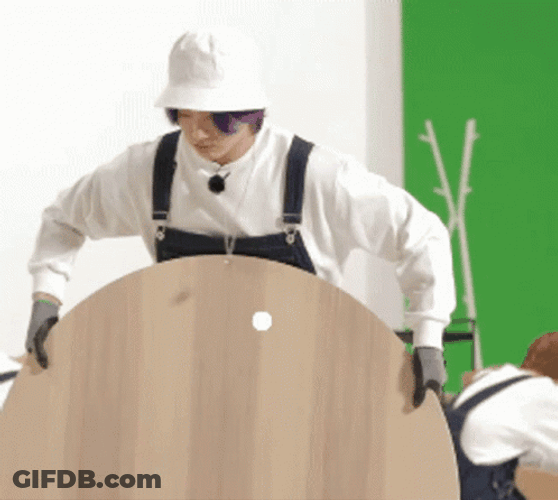 Buffering Jungkook BTS Confused Carrying Table GIF