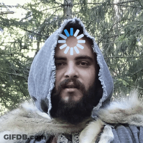 Buffering Lag Icon Traveler Man Forest GIF